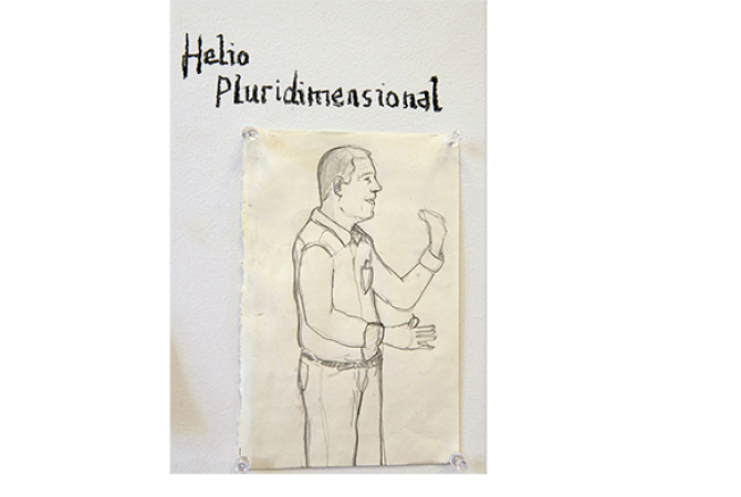 Exhibition of the process of the Contemporary Laboratory featured as part of the spectacle conference <i>Look, Imagine, Listen, Feel</i> held on December 12th, 2014, Casa Daros. Photo: Felipe Moreno