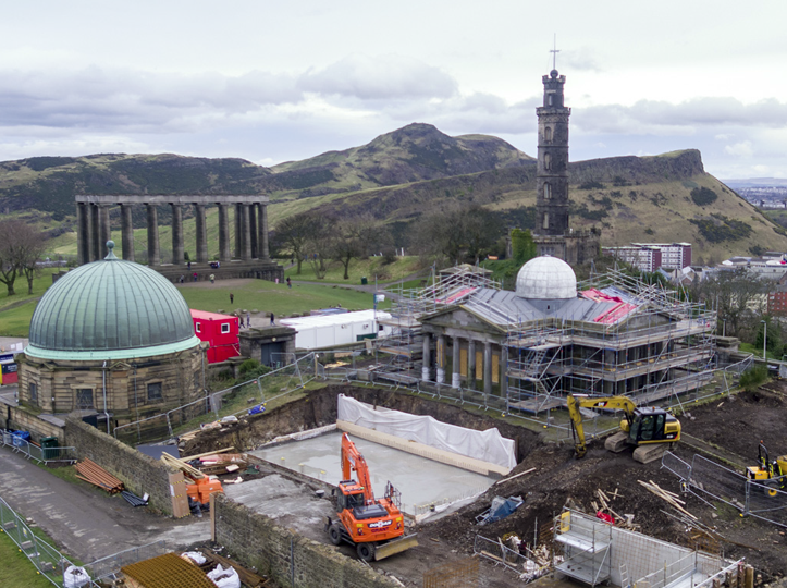 Restoration of the City Observatory begins and the foundations are laid for the new gallery, 2017.